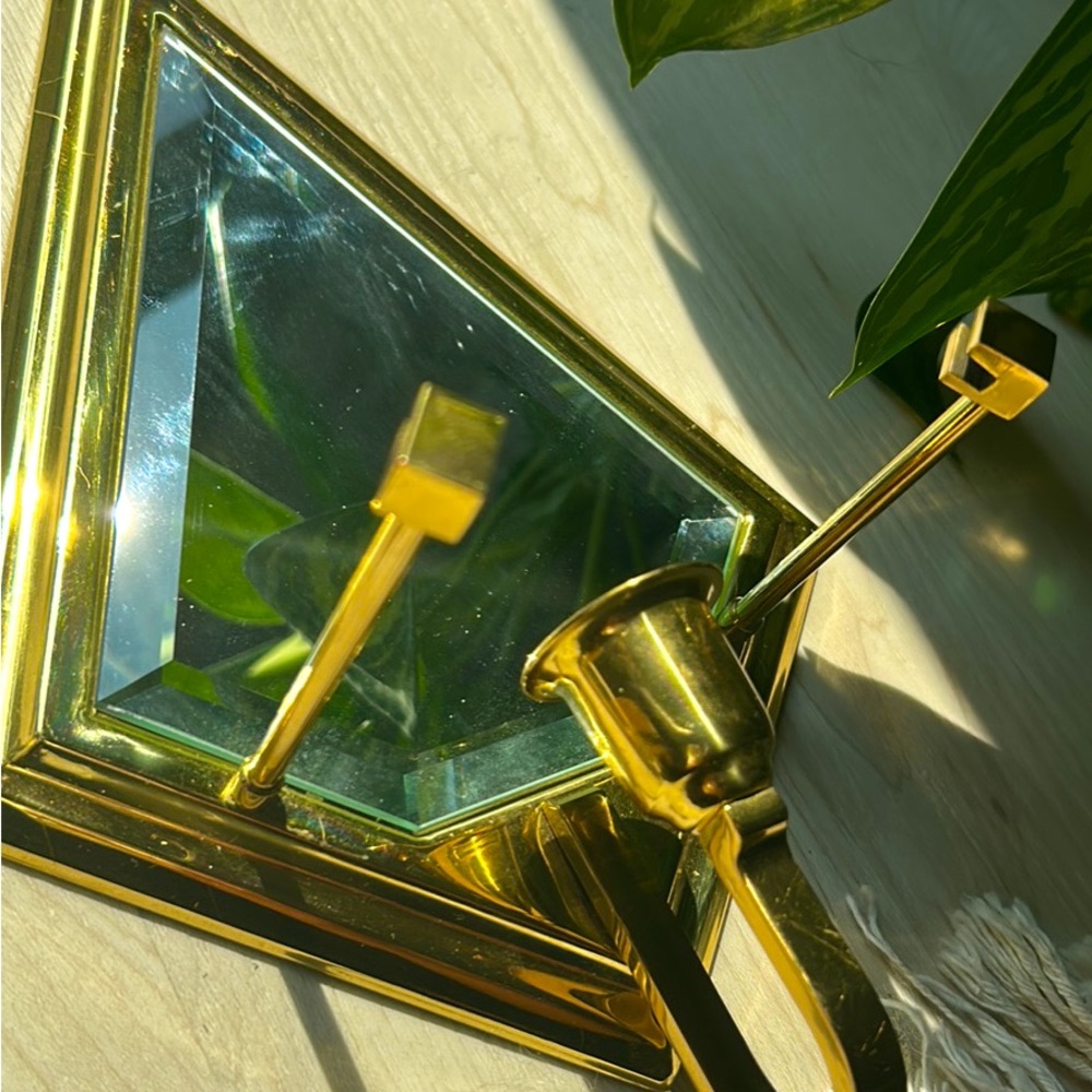 🪞 set of 2 wall chandeliers - chandeliers muraux - losange - miroirs - antique